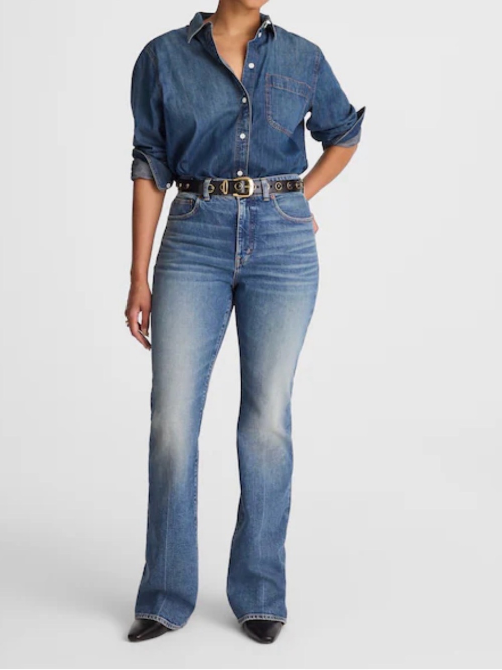 Madewell Women’s the Curvy Vintage Flare Jeans. Blue Wash.23.NWT.